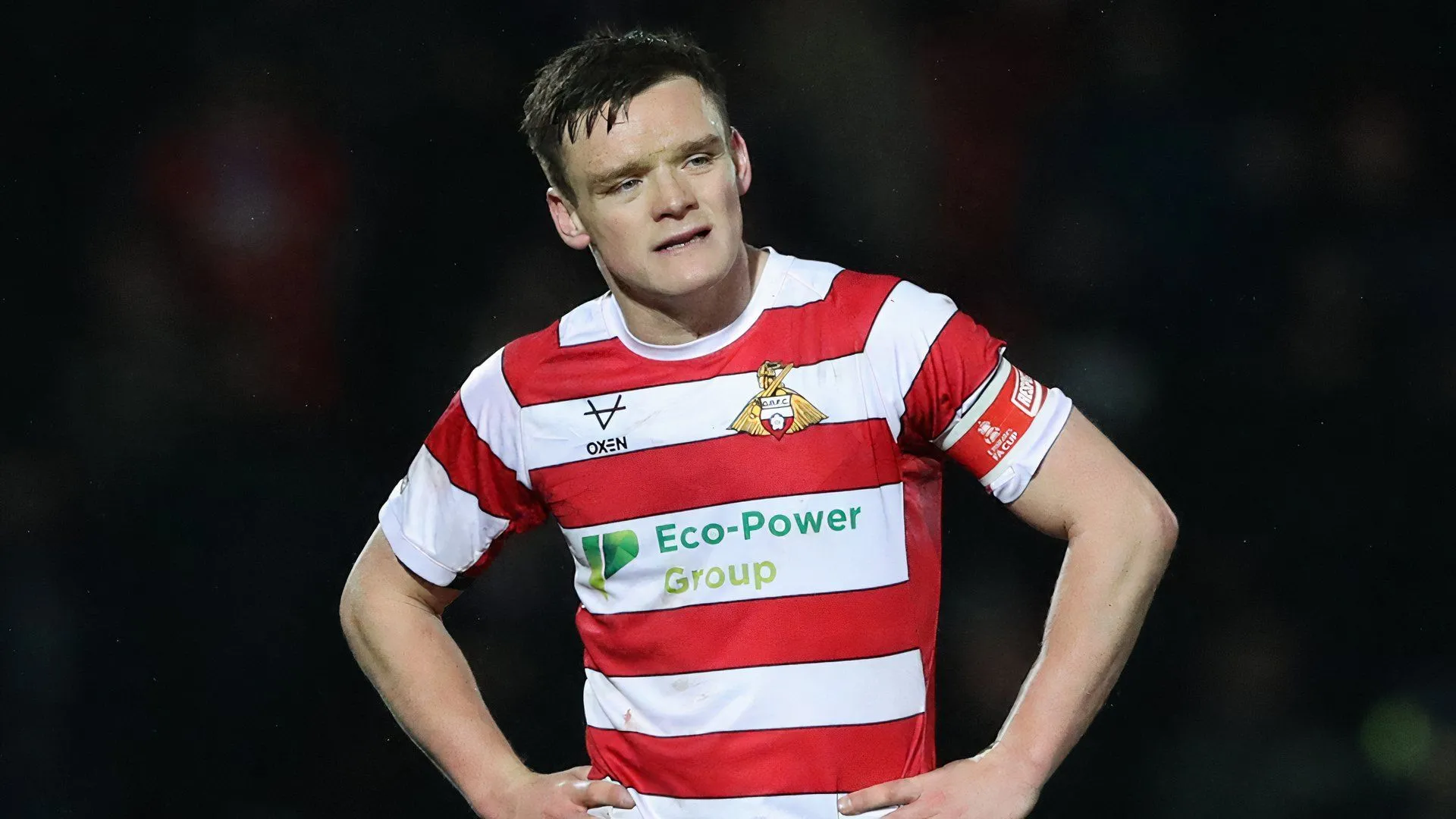 Cầu thủ Doncaster Rovers trong trận đấu tại sân nhà