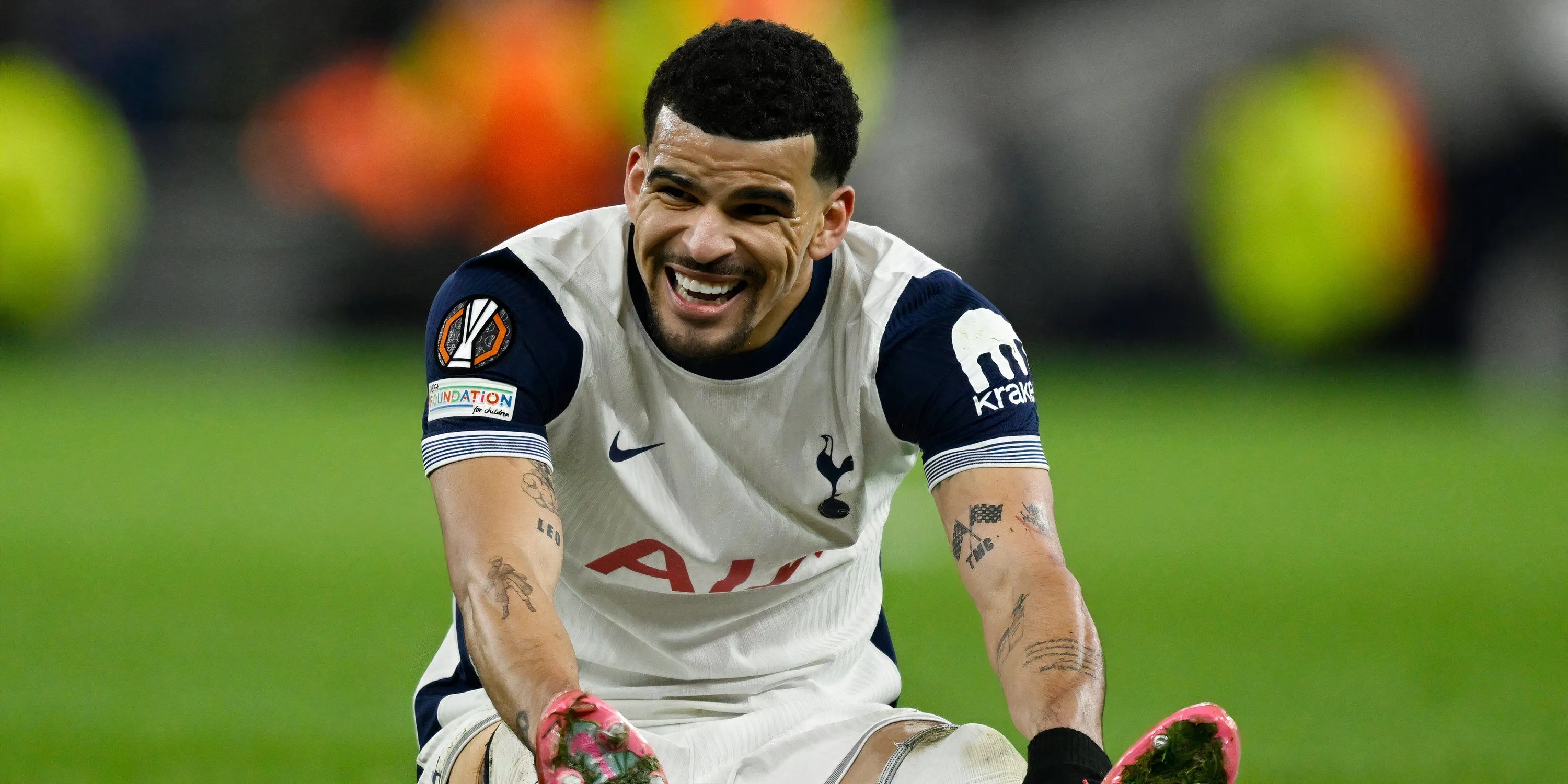 Tiền đạo Dominic Solanke trong trang phục Tottenham